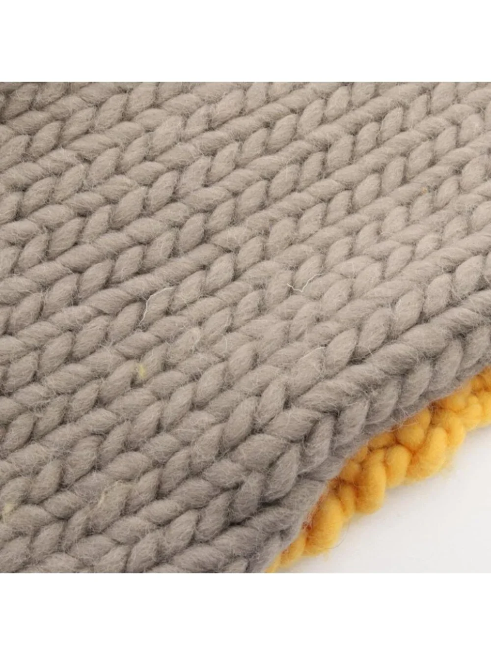 Fendi Scarf Logo Logie Yellow Gray Wool